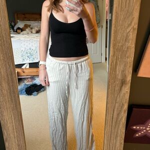 Linen striped pants